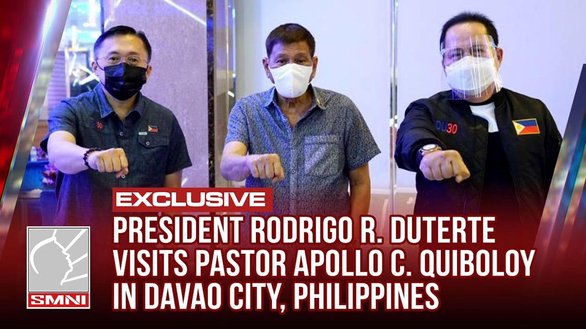 President Duterte visits Pastor Apollo Quiboloy in Davao City, Philippines
